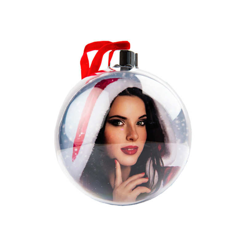 Bola de Natal 7,5cm Prateada personalizável