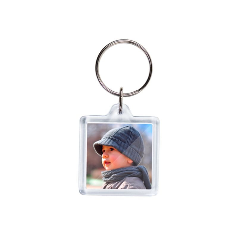 Porta-chaves quadrado em acrílico personalizável