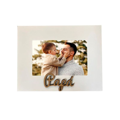 Moldura White Papá 10x15 - horizontal personalizável