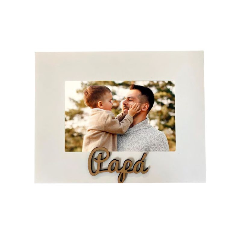 Moldura White Papá 10x15 - horizontal personalizável