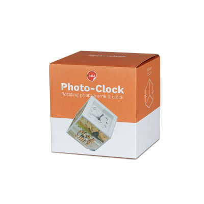 Cubo rotativo com relógio personalizável