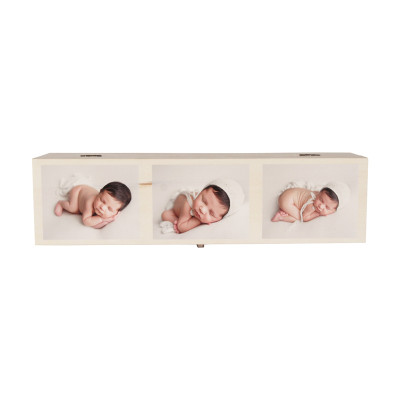 Caixa vela/garrafa em madeira personalizada