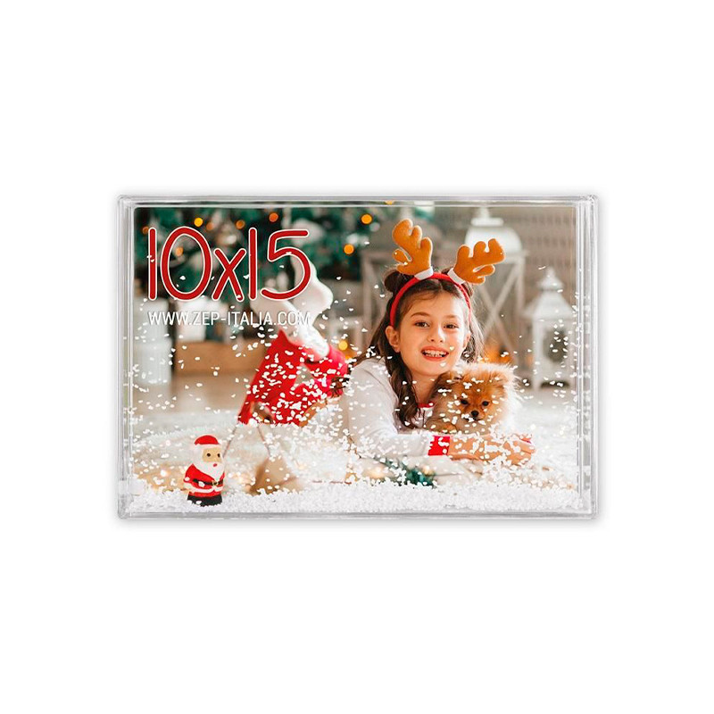 Moldura com neve personalizável