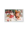 Moldura com neve e Pai Natal personalizável