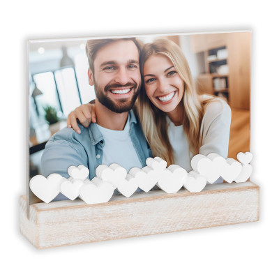 Moldura acrílica Serena 10x15 - horizontal personalizável