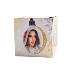 Bola de Natal 10cm Dourada personalizável
